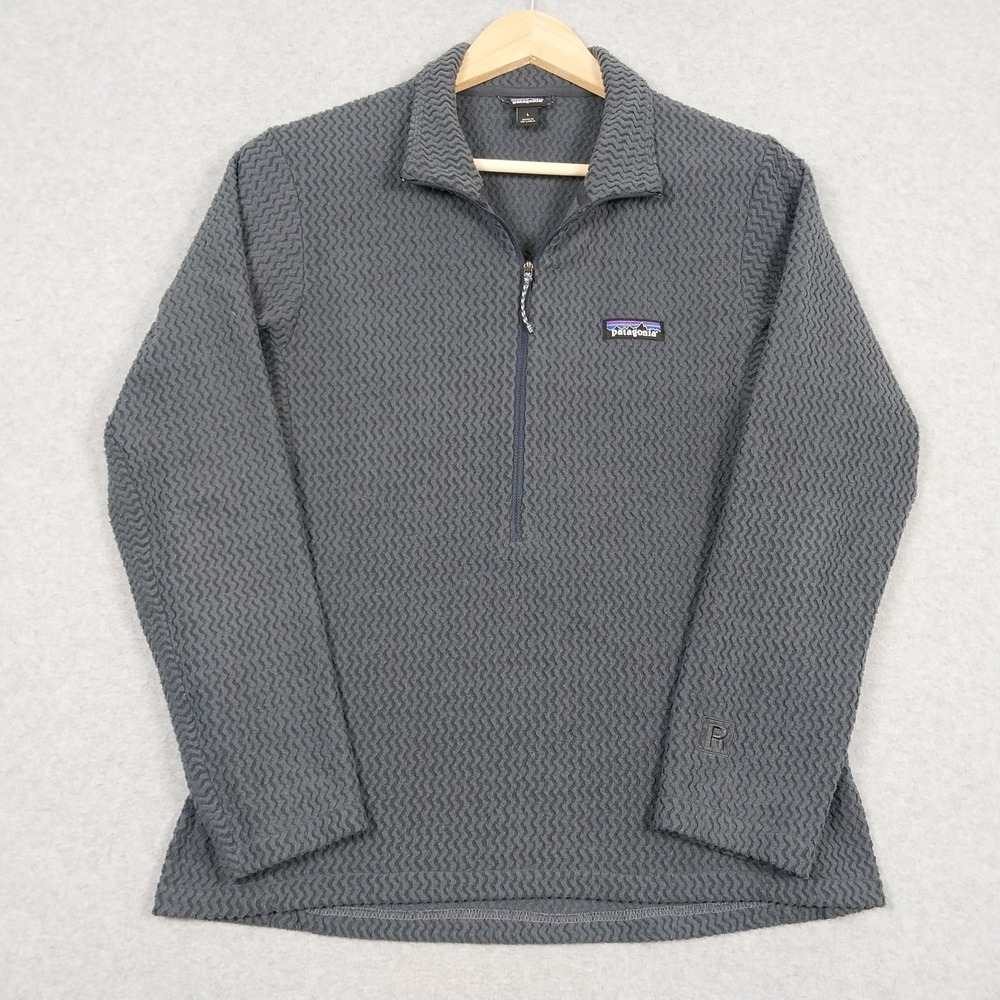 Patagonia Jacket Womens Large Blue R1 Air Zip Neck Regulator 1/4 Zip Pullover